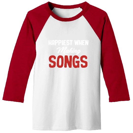 Happiest When Making Songs Writer Karaoke Baseball Tees
