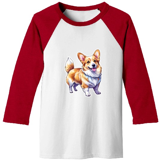 Pembroke Welsh Corgi Watercolor Baseball Tees