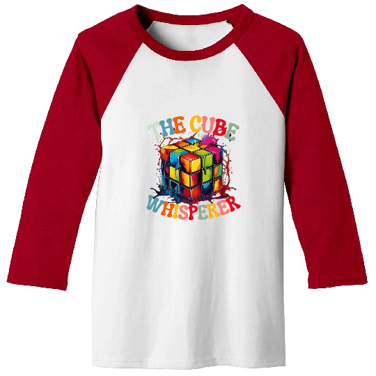 Cube Whisperer 90s 80s Cube Competition Math Baseball Tees