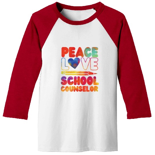 School Counselor Girl Watercolor Baseball Tees