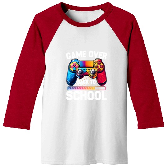 Game Over Back To School Funny First Day Of School Baseball Tees