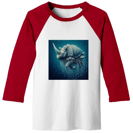 The jellyfish-rhino Baseball Tees