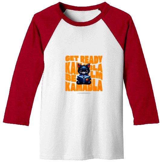 Regal Cat Kamabala Reading Orange Book Cartoon Baseball Tees