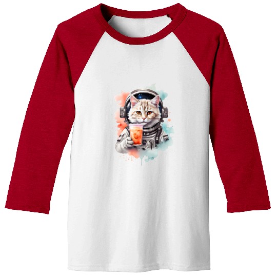 Space Cat Japanese Retro Kawaii Cute Kawaii Astron Baseball Tees