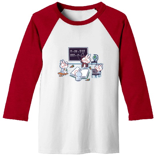 Bunnies Math, Funny Back To School Baseball Tees