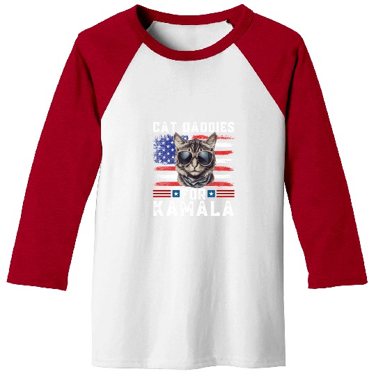 Cat daddies for kamala Harris 2024 Baseball Tees