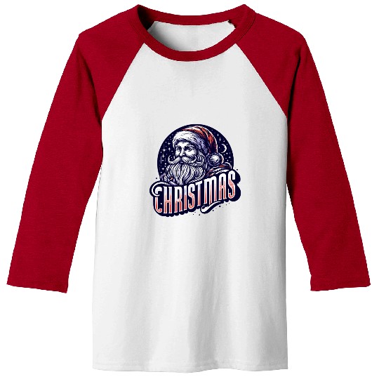 Santa Claus Typography: A Festive Vector Design Baseball Tees