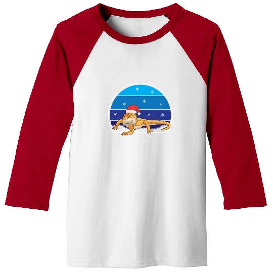 Iguana Christmas Light Sweater Funny Animals Lover Baseball Tees