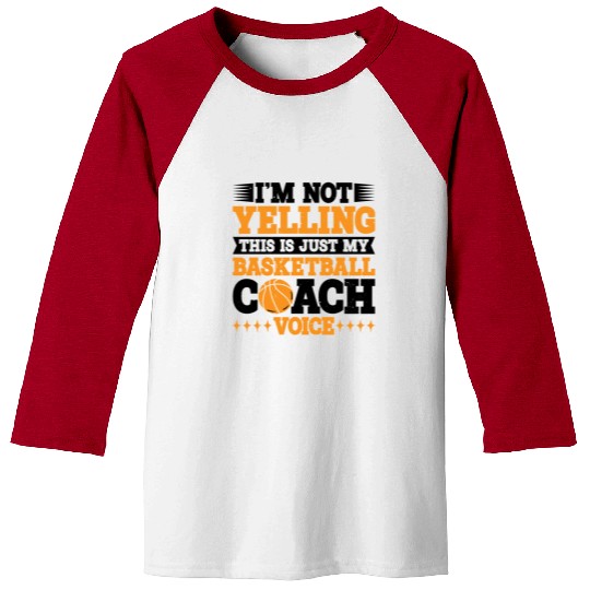 This Is Just My Basketball Coach Voice 3 Baseball Tees