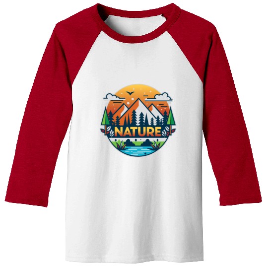 Adventure and Nature: Design for Brave Explorers Baseball Tees