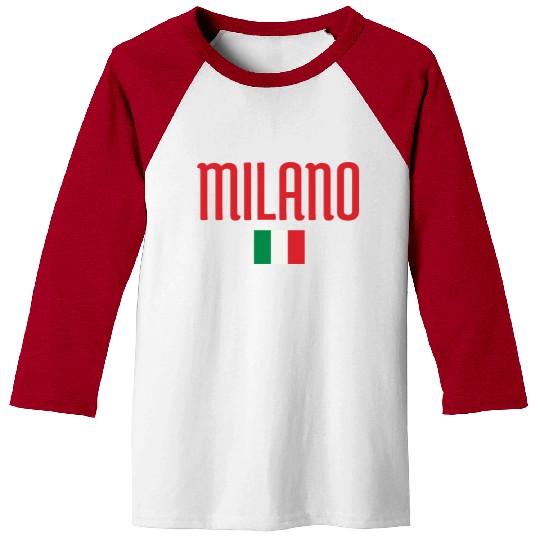 Vivid Milan Italy Flag Pattern Baseball Tees