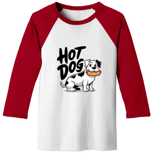 Hot dog - dog Baseball Tees