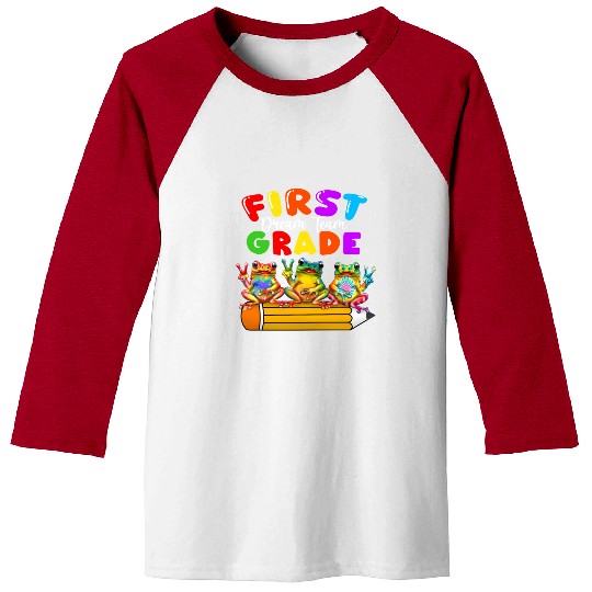 Frog First Grade Dream Team Back to School Baseball Tees