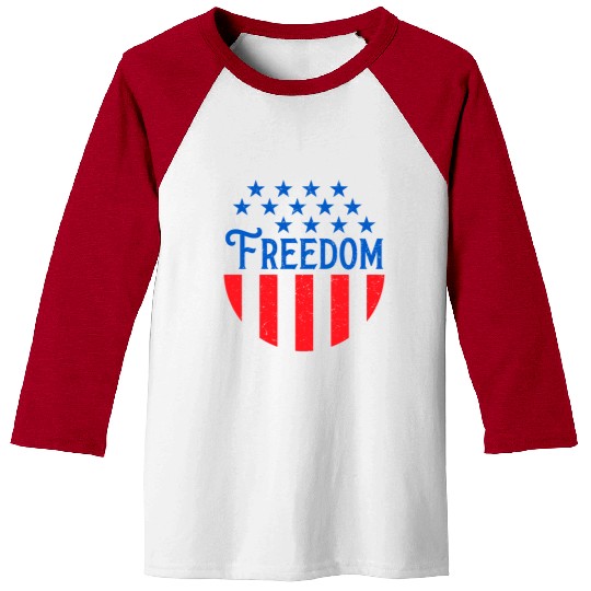 Patriotic Freedom Stars and Stripes Baseball Tees