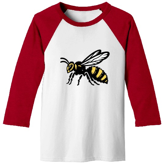 Two Color Wasp Insect Art Baseball Tees