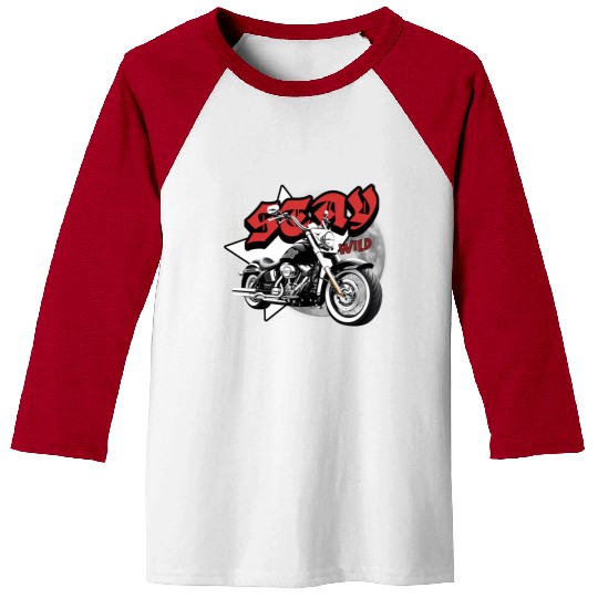 'Stay Wild' Motorcycle, Star, Moon GD Baseball Tees