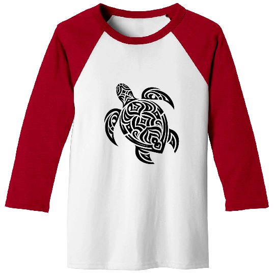 Cute Turtle T Tattoo Style Baseball Tees