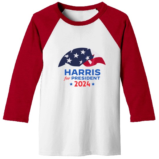 Kamala Harris For President 2024 American Flag Baseball Tees