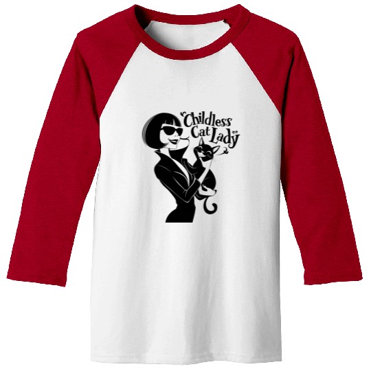 Childless Cat lady Kamala Harris Baseball Tees