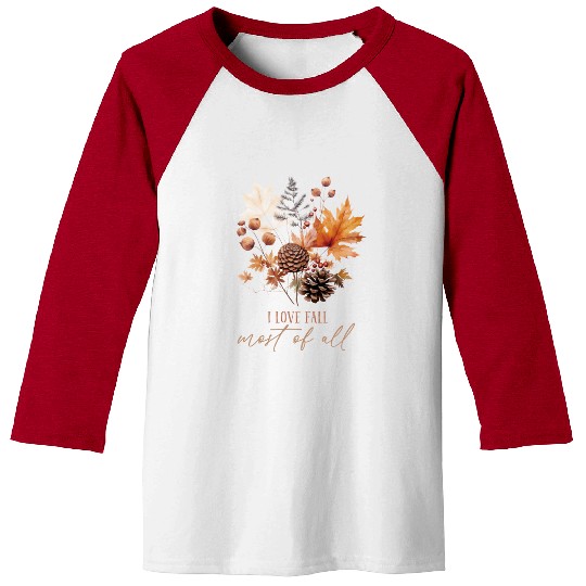 Autumn Flowers Baseball Tees