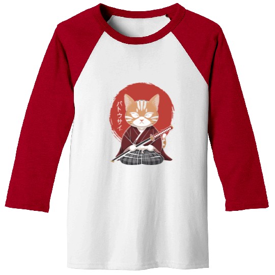 Neko Battousai Samurai Cat Classic Baseball Tees