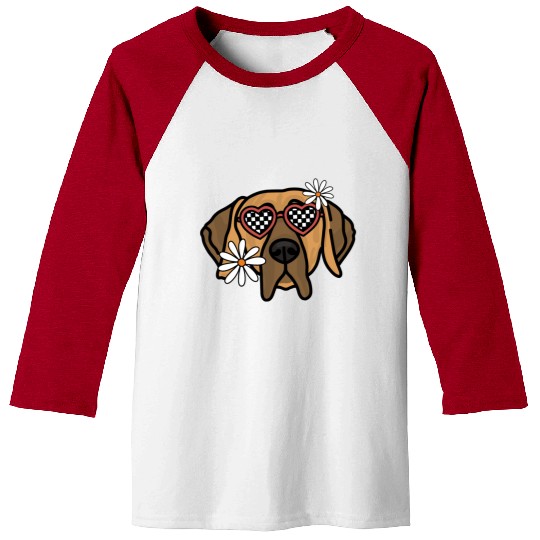 Great Dane Brown Retro Dog Baseball Tees