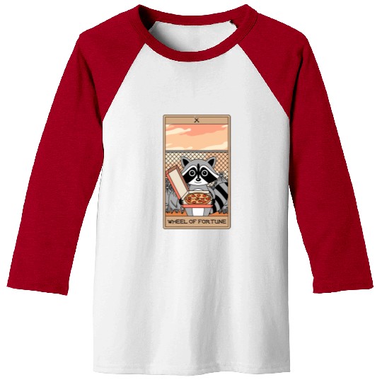 Wheel of Fortune Raccoons Tarot Card Baseball Tees