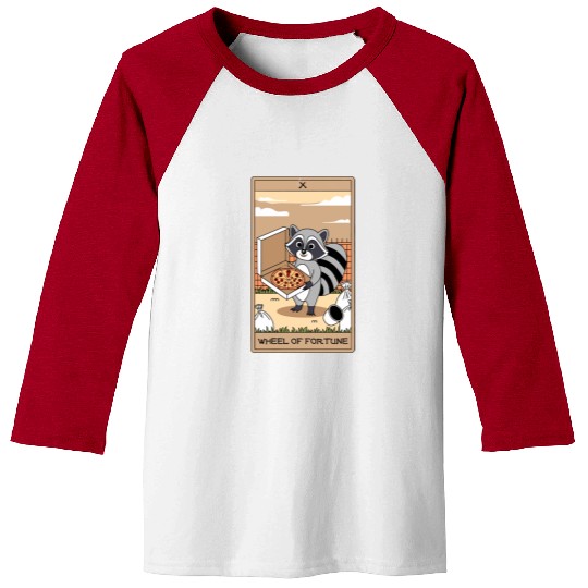 Wheel of Fortune Raccoons Tarot Card Baseball Tees
