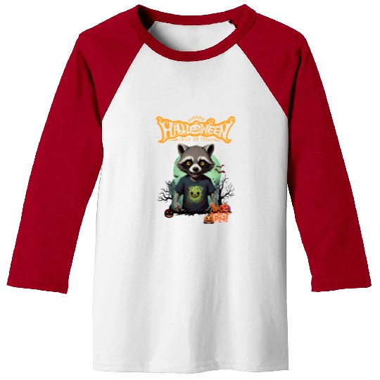 Trick or Treat Raccoon Baseball Tees