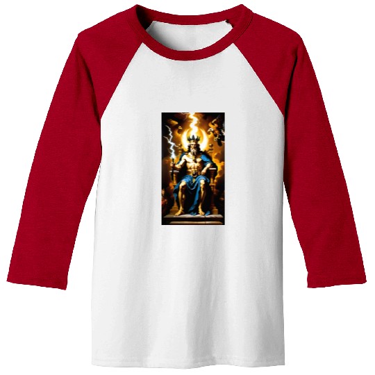Zeus Jupiter Greek Mythology Gods Baroque Baseball Tees