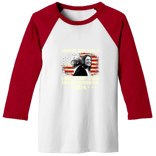 Waltz 2024 Us Flag Mind Your Own Damn Business Baseball Tees