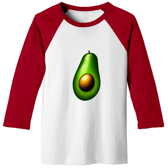 Avocado food art vegan design 7 Baseball Tees