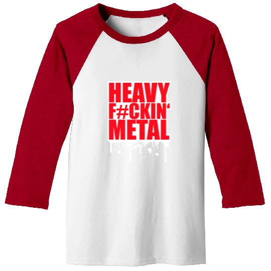 Heavy F#ckin' Metal Hard Rock Music Graffiti Spray Baseball Tees