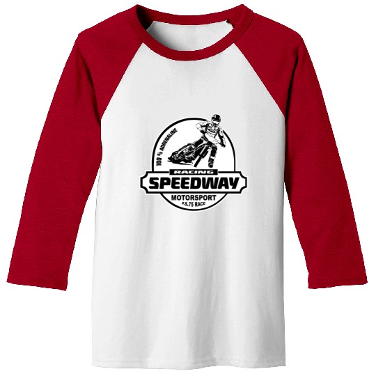 Motorcycle Speedway Racing Baseball Tees