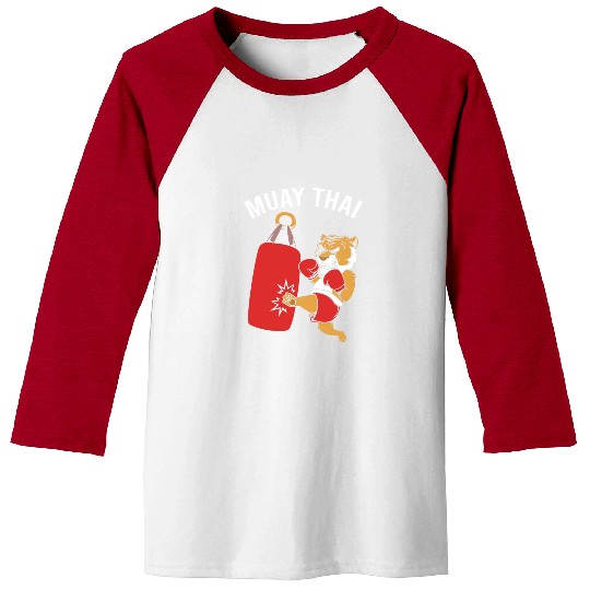 Tiger Kick Boxing Muay Thai Coach Baseball Tees