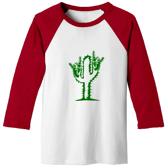 Cactus Plant Heavy Metal Hard Rock Hand Gesture Baseball Tees