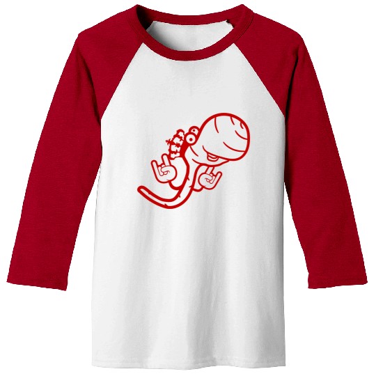 Cute Cool Worm Crown King Party Animal Fun Monster Baseball Tees