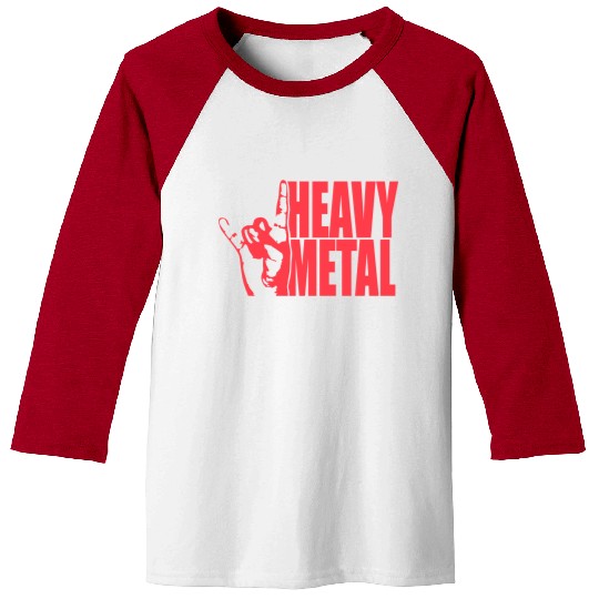 Heavy Metal Fun Hard Rock Music Horns Hand Gesture Baseball Tees
