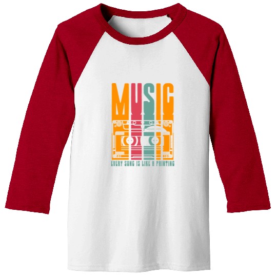 Vintage cassette tape recorder Baseball Tees