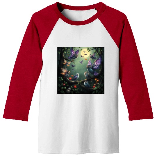 Enchanted Forest Creatures Halloween Ideas Baseball Tees