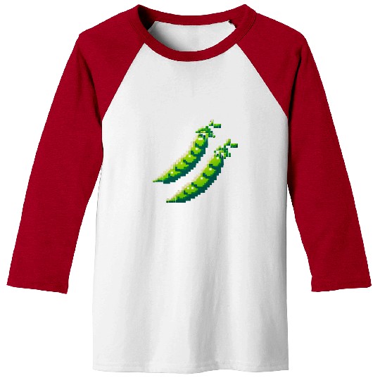 8 Bit Pixel Peas Baseball Tees