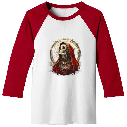 Santa Muerte Saint Death Mexican Sugar Skull Baseball Tees