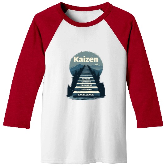 Kaizen Effort Growth Progress Baseball Tees
