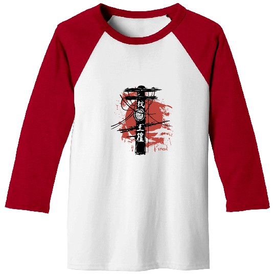Japanese Electricity Pylon Baseball Tees
