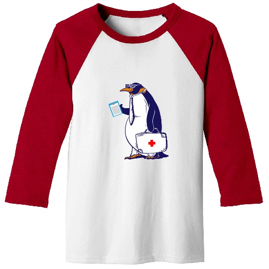 Penguin Doctor, Penguin Famila, funny penguin Baseball Tees