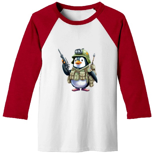 Penguin Famila, Funny Penguin , Penguin Logo Baseball Tees