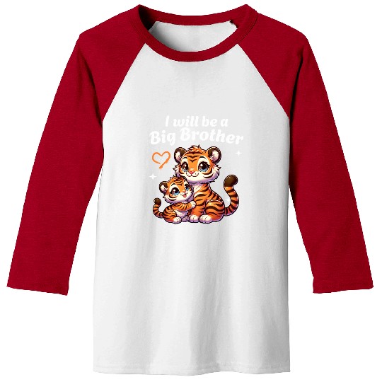 I'm Going To Be A Big Brother Sweet Tiger, Brother Baseball Tees