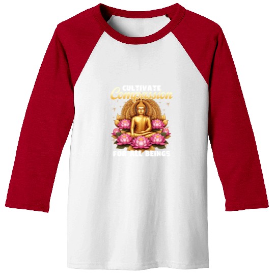 Cultivate Compassion For All Beings Buddha Design Baseball Tees