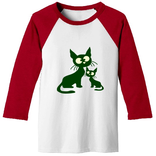 Crazy cat mom dad kitten child kitten family team Baseball Tees