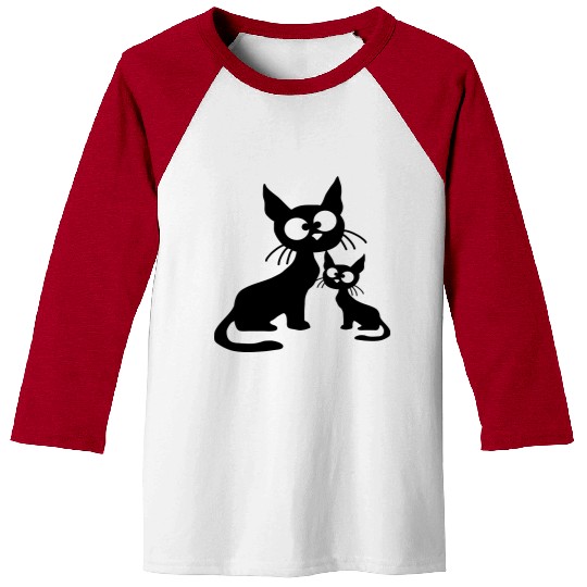 Crazy cat mom dad kitten child kitten family team Baseball Tees
